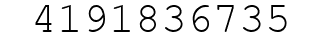 Number 4191836735.