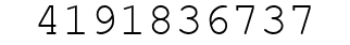 Number 4191836737.