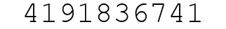 Number 4191836741.