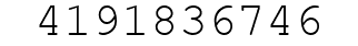 Number 4191836746.