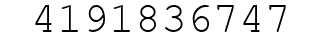 Number 4191836747.