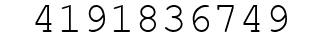 Number 4191836749.