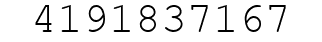 Number 4191837167.