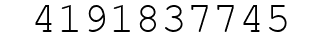 Number 4191837745.
