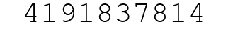 Number 4191837814.