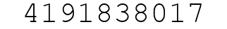 Number 4191838017.