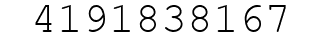 Number 4191838167.
