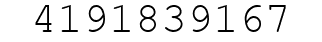 Number 4191839167.