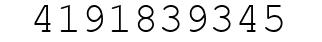 Number 4191839345.