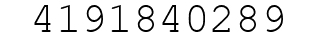 Number 4191840289.