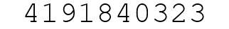 Number 4191840323.