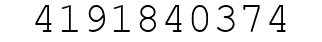 Number 4191840374.