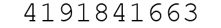 Number 4191841663.