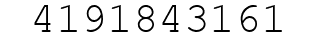 Number 4191843161.
