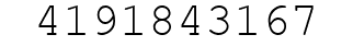 Number 4191843167.