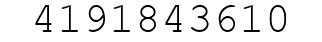 Number 4191843610.