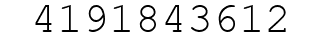 Number 4191843612.