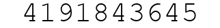 Number 4191843645.