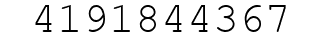 Number 4191844367.