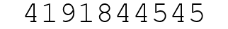 Number 4191844545.
