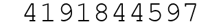 Number 4191844597.