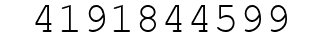 Number 4191844599.