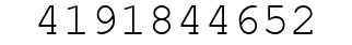 Number 4191844652.