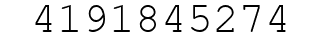 Number 4191845274.