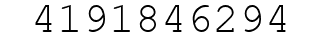 Number 4191846294.