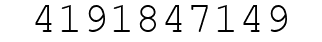 Number 4191847149.