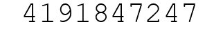 Number 4191847247.