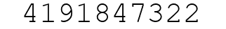Number 4191847322.