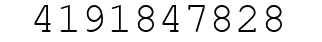 Number 4191847828.