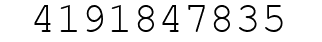 Number 4191847835.