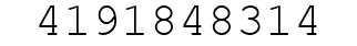 Number 4191848314.