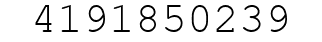 Number 4191850239.