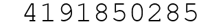 Number 4191850285.
