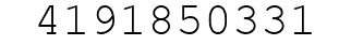 Number 4191850331.