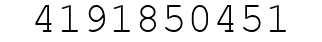 Number 4191850451.