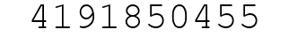 Number 4191850455.
