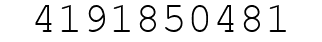 Number 4191850481.