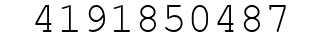 Number 4191850487.