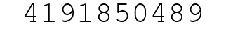 Number 4191850489.