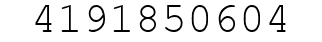 Number 4191850604.