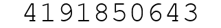 Number 4191850643.