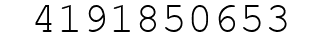 Number 4191850653.