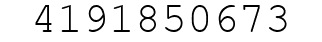 Number 4191850673.