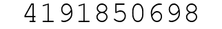Number 4191850698.
