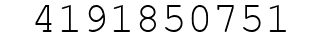 Number 4191850751.