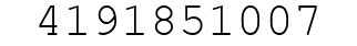 Number 4191851007.